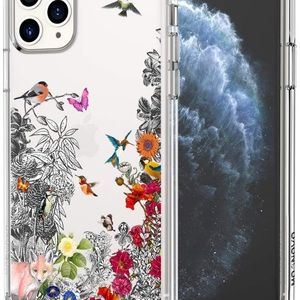 NEW Case for iPhone 11 Pro, Floral Flower Humming Bird